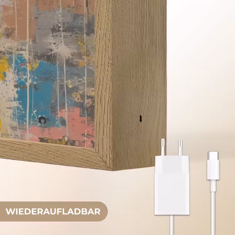 Graffiti - Meisje - Ballon - Street art Light Box met batterij (Wandlamp) middel -USP_websiteoplaadbaarDE