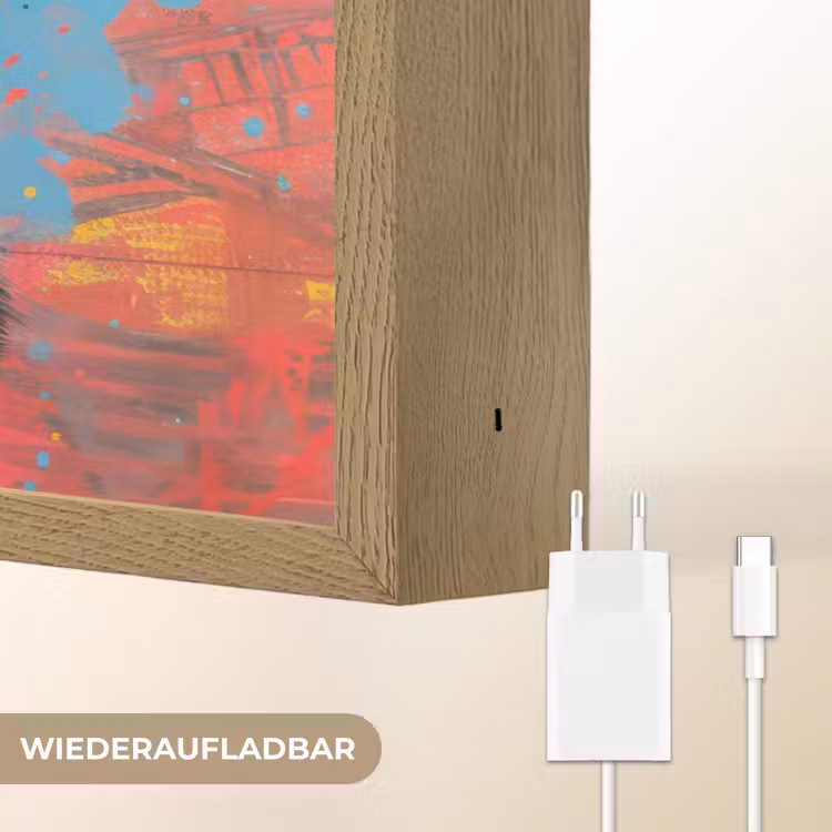 Graffiti - Chimpansee - Aap - Dieren - Street art Light Box met batterij (Wandlamp) middel -USP_websiteoplaadbaarDE