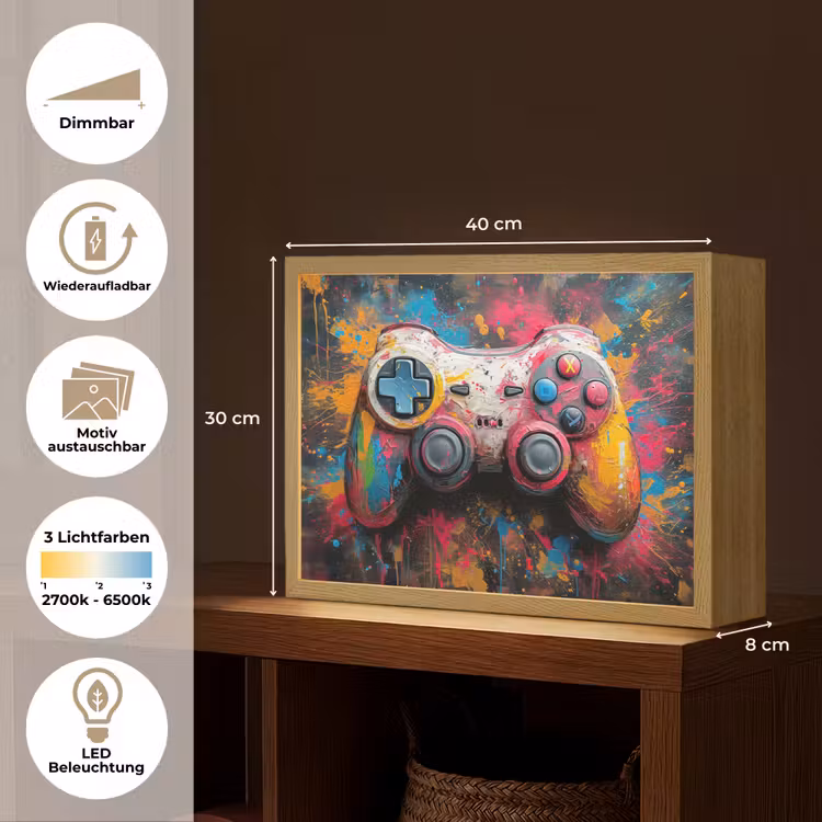 Graffiti - Gaming - Controller - Verf Light Box met batterij (Wandlamp) middel -USP_websiteoverzichtDE