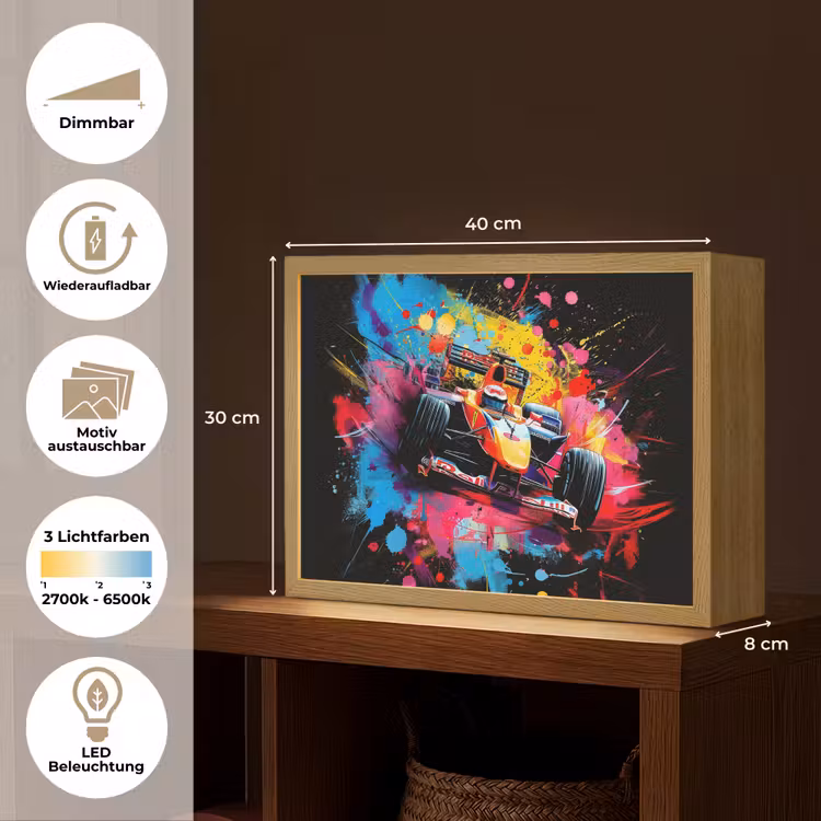 Graffiti - Sport - Auto - Formule 1 - Autosport Light Box met batterij (Wandlamp) middel -USP_websiteoverzichtDE