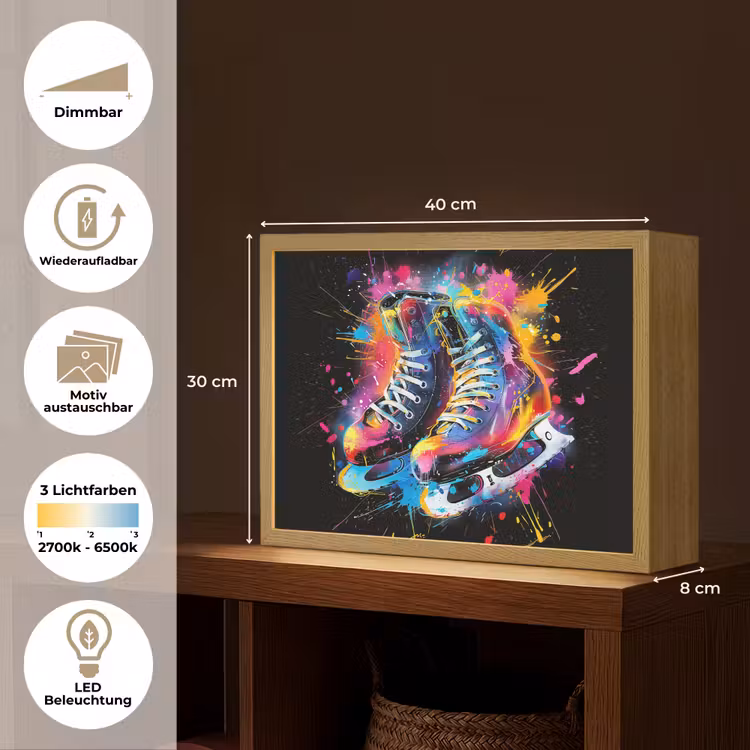 Graffiti - Sport - Schaatsen - Verf Light Box met batterij (Wandlamp) middel -USP_websiteoverzichtDE