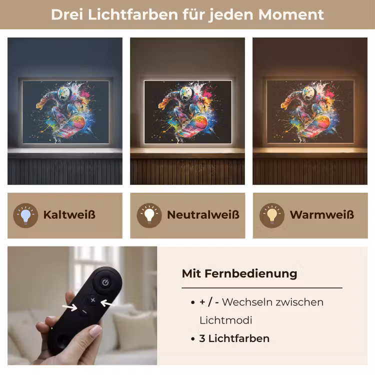 Graffiti - Sport - Snowboarden - Wintersport Light Box met batterij (Wandlamp) middel -USP_lichtkleurDE