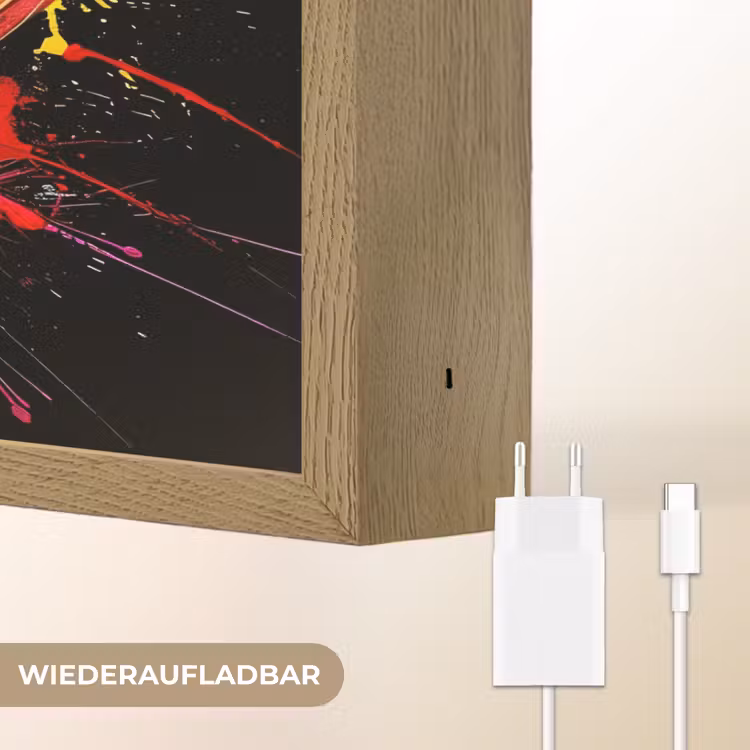 Graffiti - Sport - Tafeltennis - Verf Light Box met batterij (Wandlamp) middel -USP_websiteoplaadbaarDE