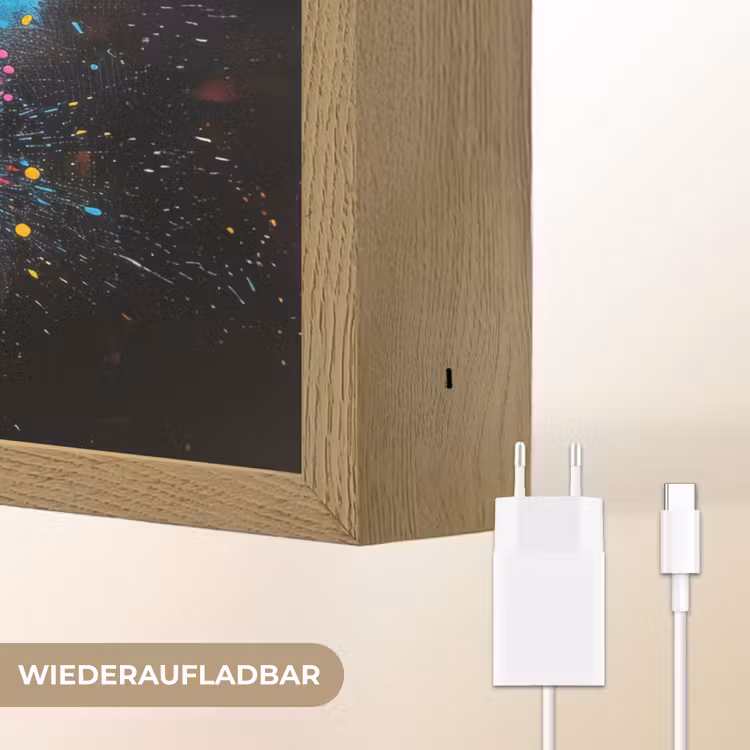 Graffiti - Tennis - Sport - Racket Light Box met batterij (Wandlamp) middel -USP_websiteoplaadbaarDE