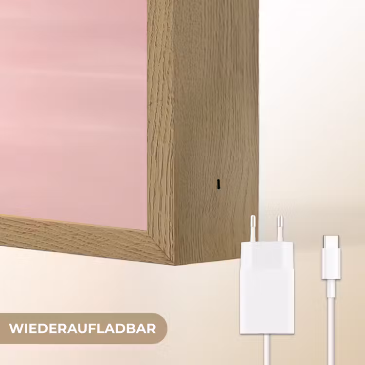 Grapefruit - Roze - Disco - Shiny Light Box met batterij (Wandlamp) middel -USP_websiteoplaadbaarDE