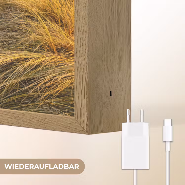 Gras - Duinen - Strand - Zomer Light Box met batterij (Wandlamp) middel -USP_websiteoplaadbaarDE