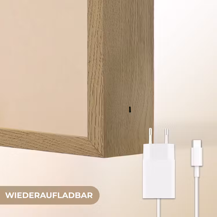 Grijs - Konijn - Blouse - Strik Light Box met batterij (Wandlamp) middel -USP_websiteoplaadbaarDE