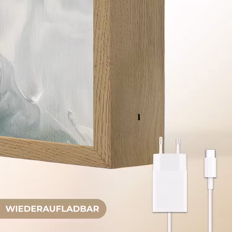 Groen - Modern - Marmer - Abstract Light Box met batterij (Wandlamp) middel -USP_websiteoplaadbaarDE