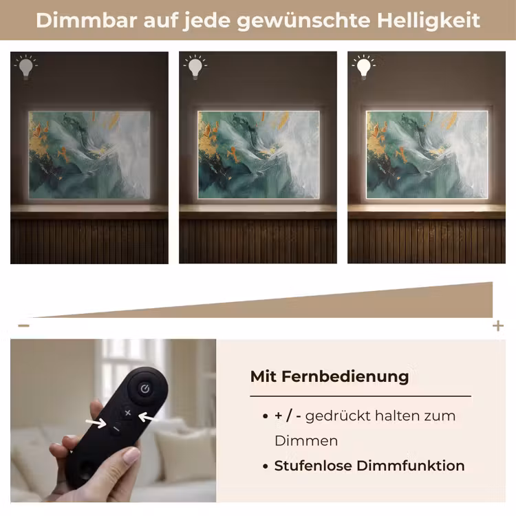 Groen - Modern - Marmer - Abstract Light Box met batterij (Wandlamp) middel -USP_dimbaarDE