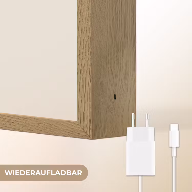 Halve cirkels - Aardetinten - Grafisch Light Box met batterij (Wandlamp) middel -USP_websiteoplaadbaarDE