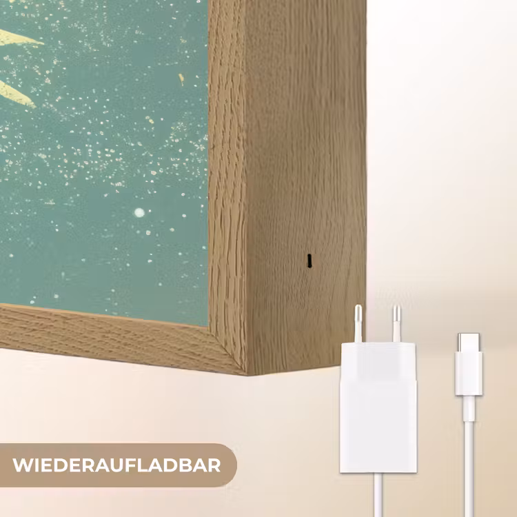 Hamburger - Illustratie - Sla - Kaas Light Box met batterij (Wandlamp) middel -USP_websiteoplaadbaarDE