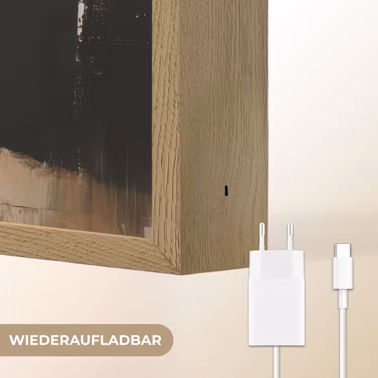 Hand - Gezicht - Strepen - Abstract Light Box met batterij (Wandlamp) middel -USP_websiteoplaadbaarDE