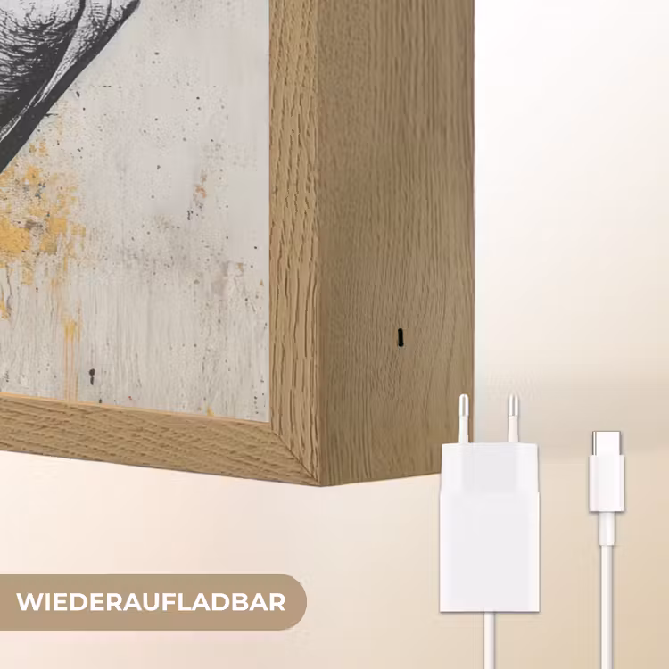 Handen - Hart - Street art - Graffiti Light Box met batterij (Wandlamp) middel -USP_websiteoplaadbaarDE