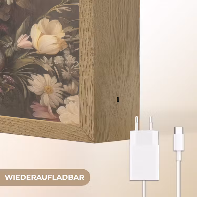 Haas - Stilleven - Bloemen Light Box met batterij (Wandlamp) middel -USP_websiteoplaadbaarDE