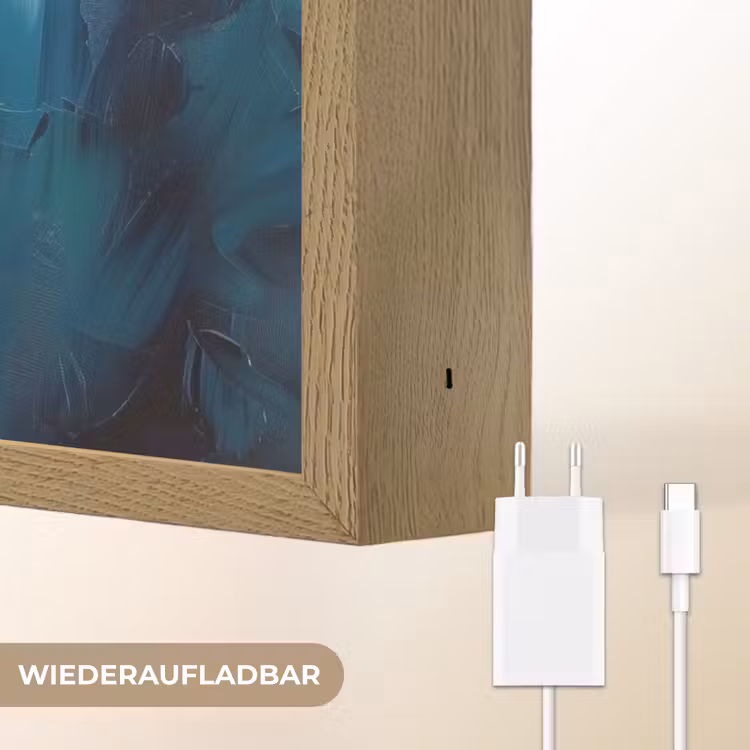 Felle bloemen - Dynamisch - Levendig Light Box met batterij (Wandlamp) middel -USP_websiteoplaadbaarDE