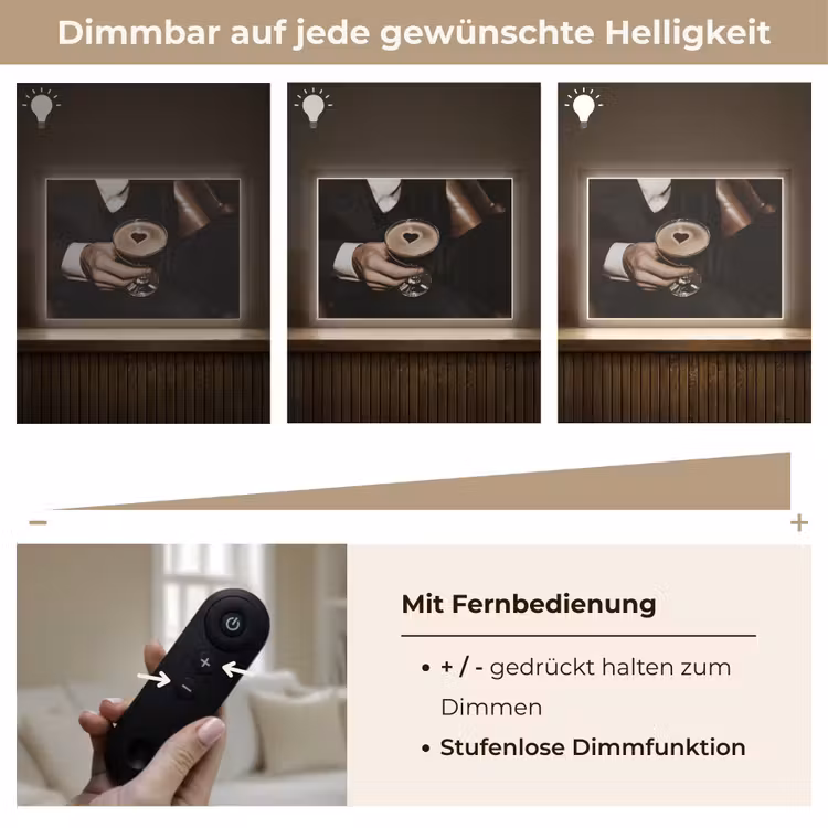 Hartje - Cocktail - Espresso Martini - Hand Light Box met batterij (Wandlamp) middel -USP_dimbaarDE