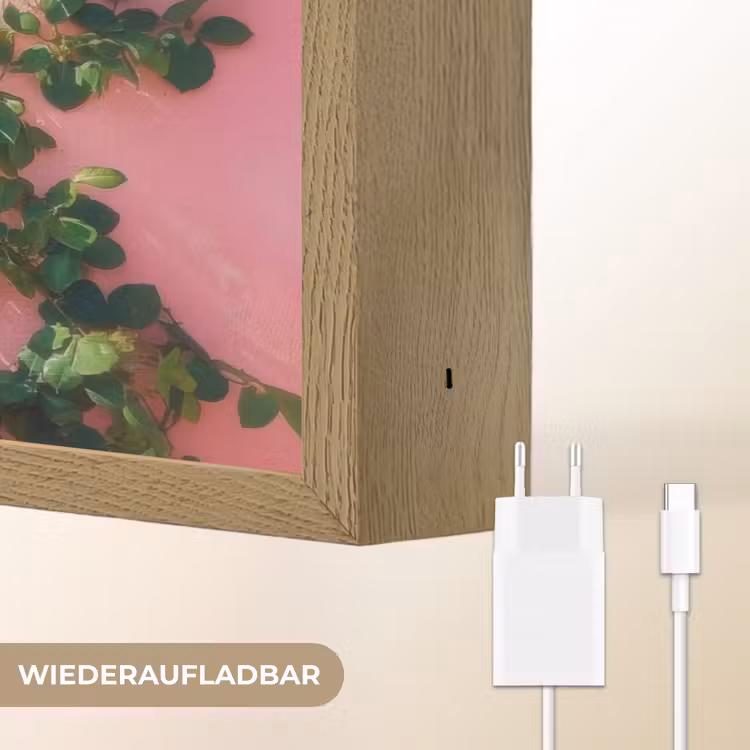 Hart - Zee - Muur Light Box met batterij (Wandlamp) middel -USP_websiteoplaadbaarDE