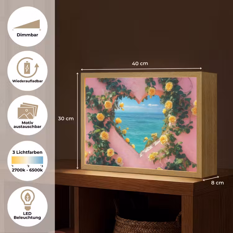 Hart - Zee - Muur Light Box met batterij (Wandlamp) middel -USP_websiteoverzichtDE