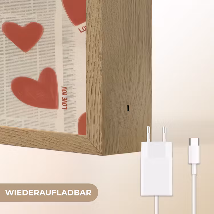 Hartjes - Krant - Loveyou Light Box met batterij (Wandlamp) middel -USP_websiteoplaadbaarDE