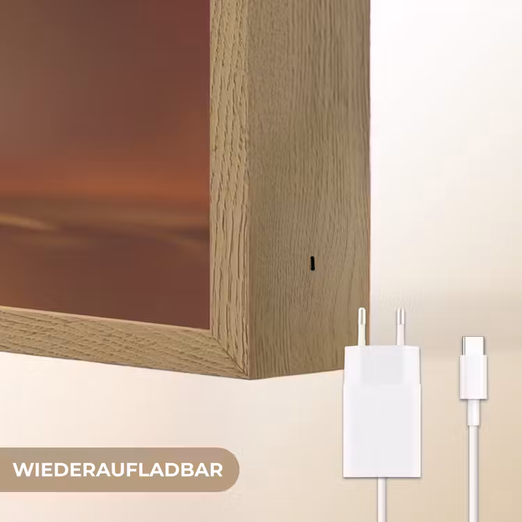 Framboos - Smoothie - Drinken - Roze Light Box met batterij (Wandlamp) middel -USP_websiteoplaadbaarDE