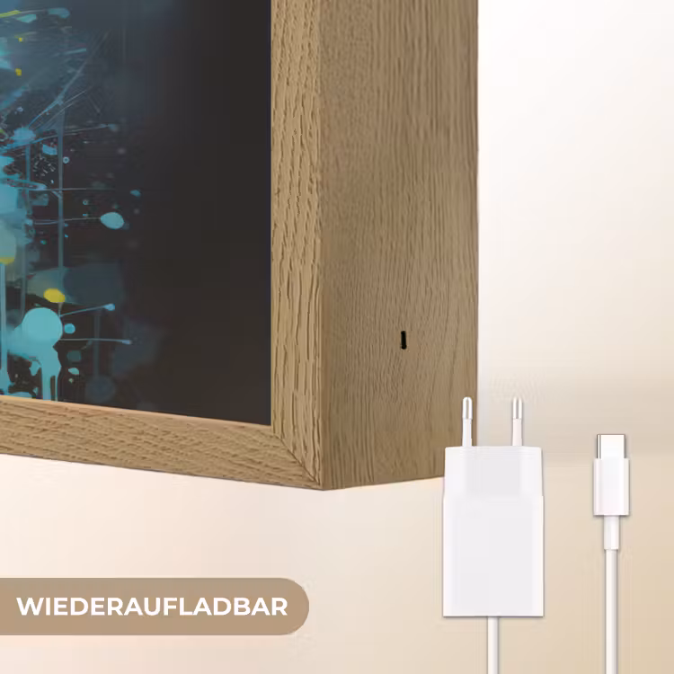 Hert - Graffiti - Dieren - Kleuren Light Box met batterij (Wandlamp) middel -USP_websiteoplaadbaarDE