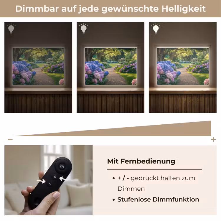 Hortensia- Park - Pad Light Box met batterij (Wandlamp) middel -USP_dimbaarDE