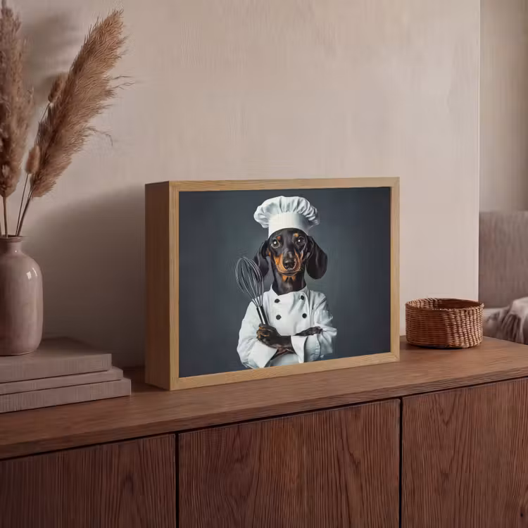 Hond - Garde - Kok Light Box met batterij (Wandlamp) middel -sfeer2