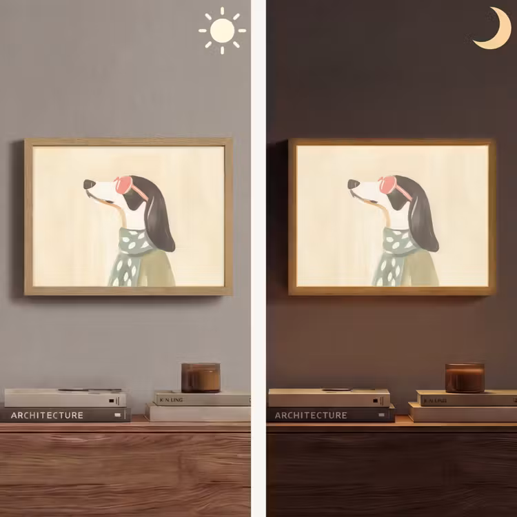 Hond - Zonnebril - Sjaal Light Box met batterij (Wandlamp) middel -sfeer3