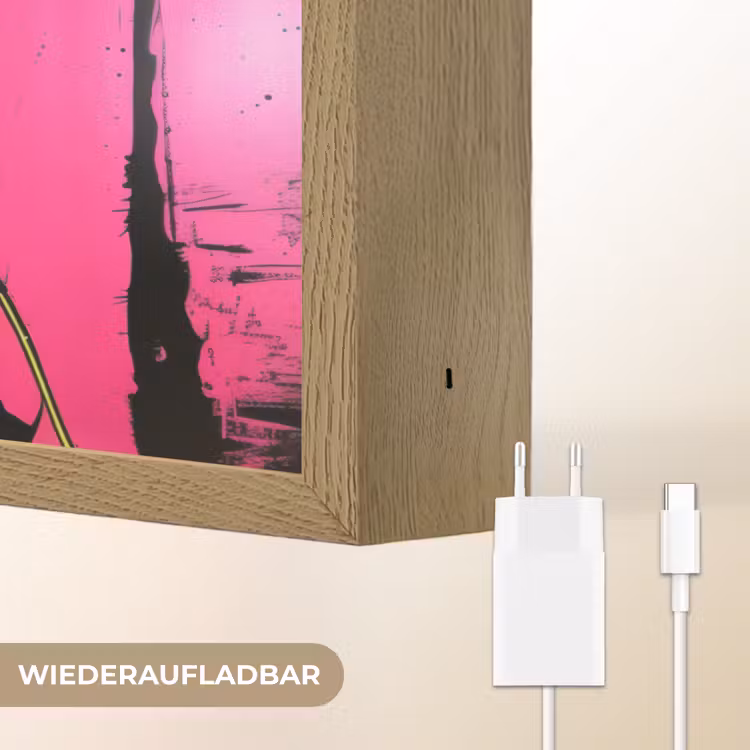 Hond - Zonnebril - Roze - Art Light Box met batterij (Wandlamp) middel -USP_websiteoplaadbaarDE