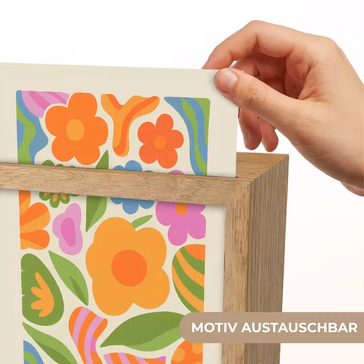Illustratie - Bloemen - Quote - Kleurrijk Light Box met kabel (Wandlamp) klein -USP_websiteprintDE