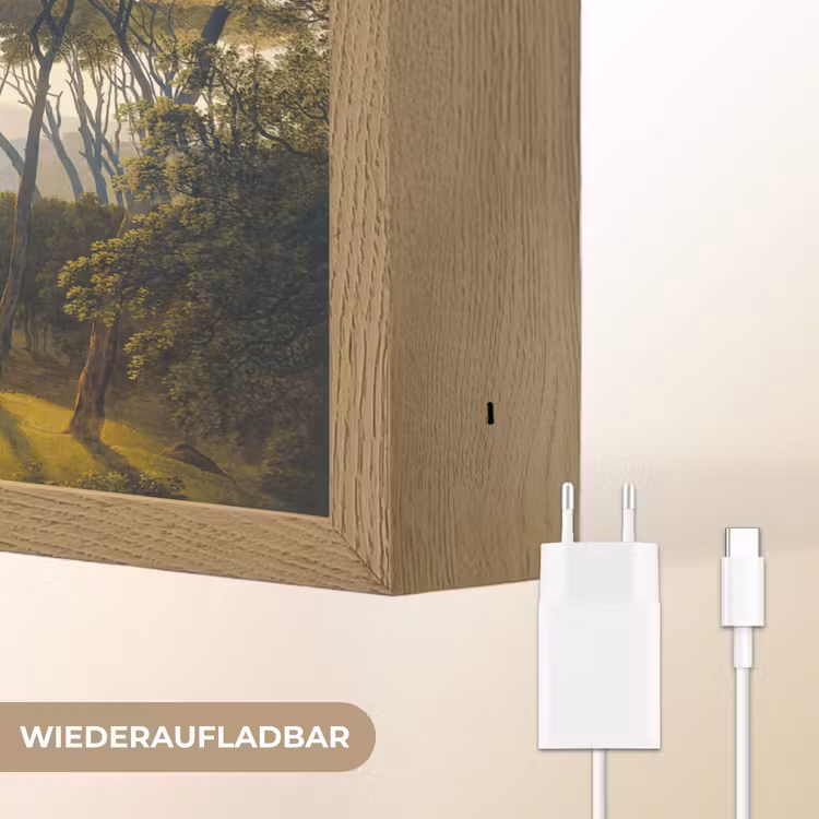 Italiaans landschap met parasoldennen - Kunst - Oude meesters Light Box met batterij (Wandlamp) middel -USP_websiteoplaadbaarDE