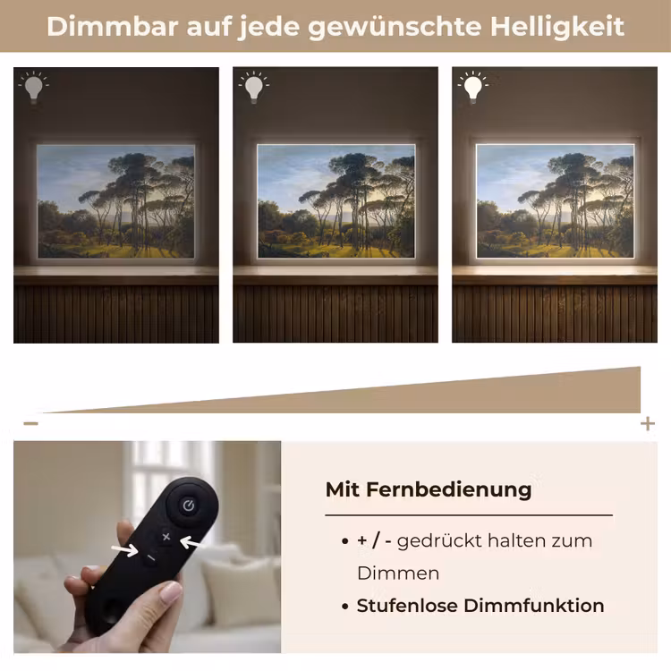 Italiaans landschap met parasoldennen - Kunst - Oude meesters Light Box met batterij (Wandlamp) middel -USP_dimbaarDE