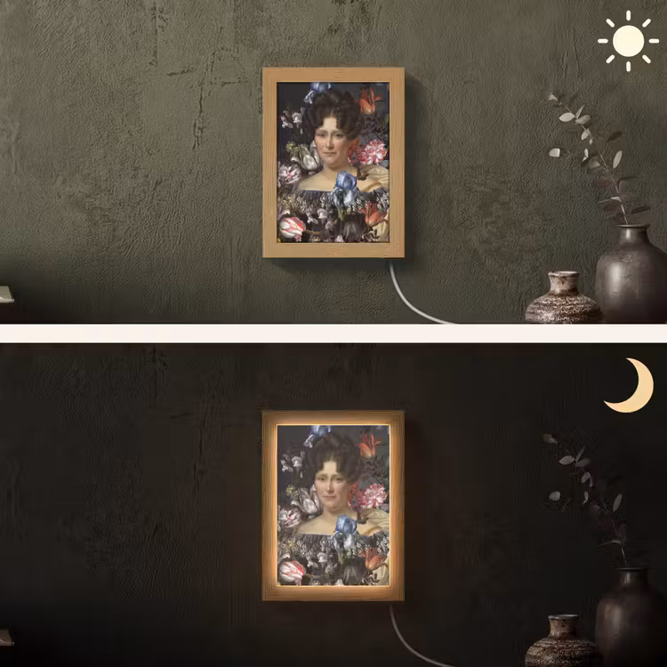 Johanna Henriette Engelen - Dubois Drahonet - Bloemen Light Box met kabel (Wandlamp) klein -sfeer3