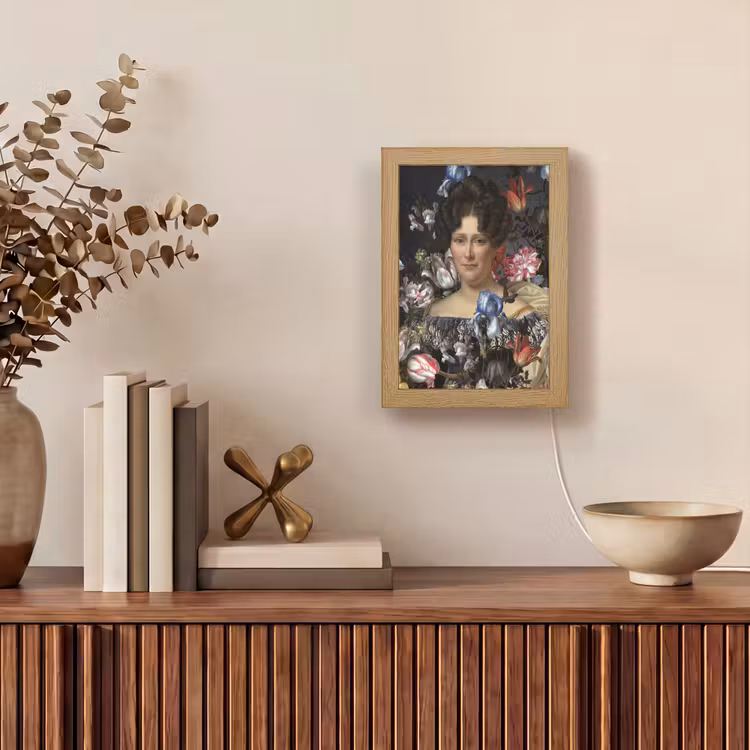 Johanna Henriette Engelen - Dubois Drahonet - Bloemen Light Box met kabel (Wandlamp) klein -sfeer2