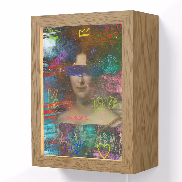Johanna Henriette Engelen - Dubois Drahonet - Graffiti Light Box met kabel (Wandlamp) klein -3d