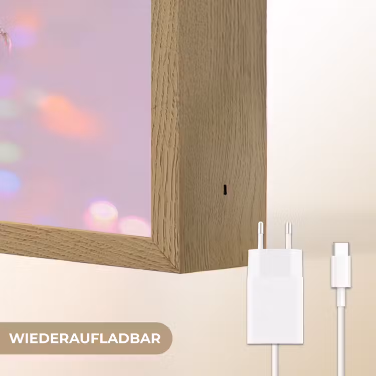 Kever - Metallic - Lichteffect - Roze Light Box met batterij (Wandlamp) middel -USP_websiteoplaadbaarDE