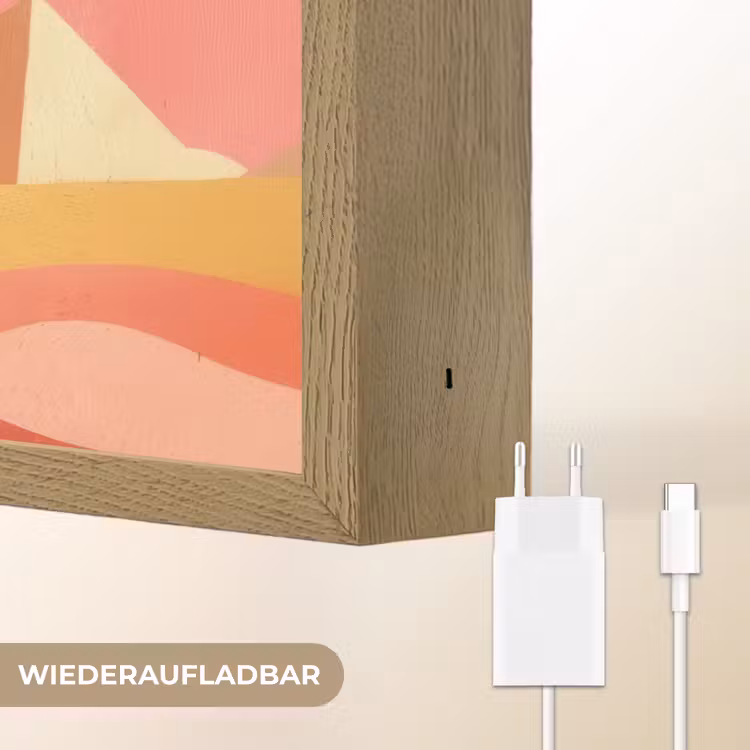Kameel - Pyramides - Rode zon Light Box met batterij (Wandlamp) middel -USP_websiteoplaadbaarDE