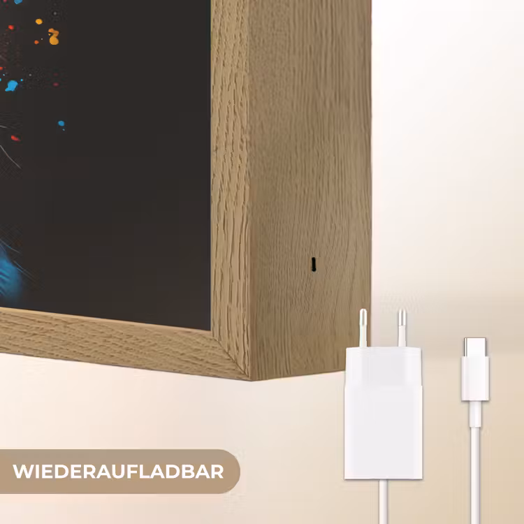 Kat - Graffiti - Kleurrijk - Wafel - Eten Light Box met batterij (Wandlamp) middel -USP_websiteoplaadbaarDE