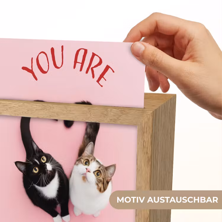 Kat - Hart - Tekst - Valentijn Light Box met kabel (Wandlamp) klein -USP_websiteprintDE