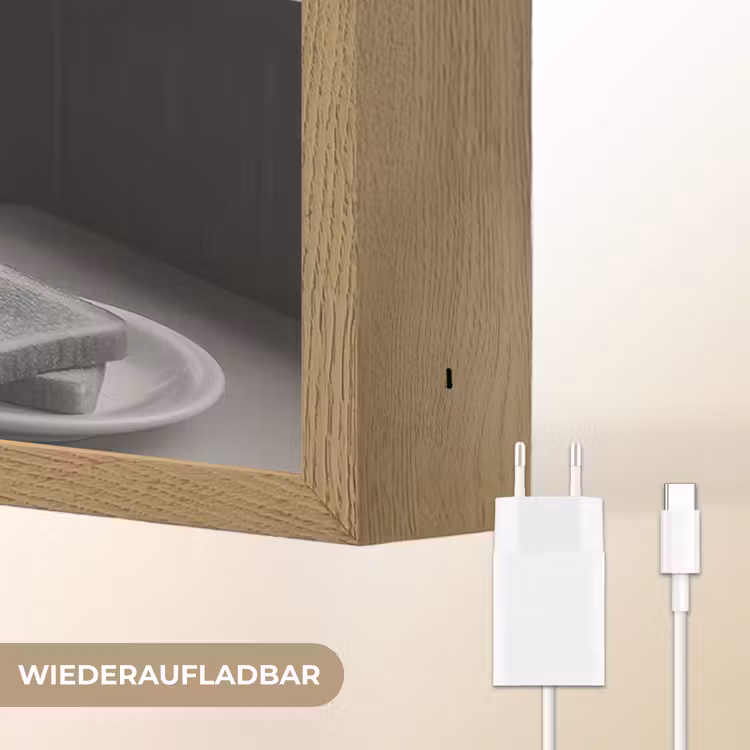 Kat - Koffie - Brood - Zwart Light Box met batterij (Wandlamp) middel -USP_websiteoplaadbaarDE