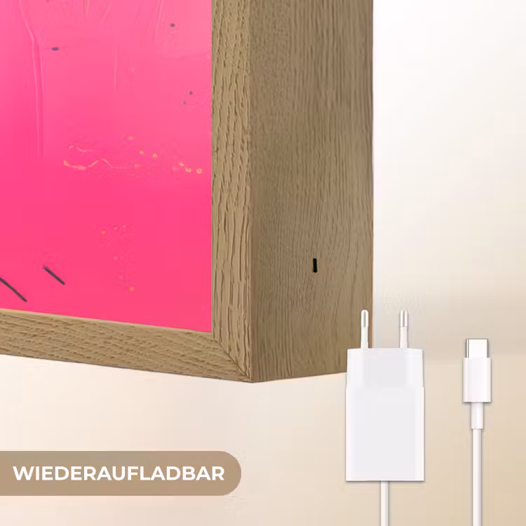 Kat - Art - Zonnebril - Roze Light Box met batterij (Wandlamp) middel -USP_websiteoplaadbaarDE