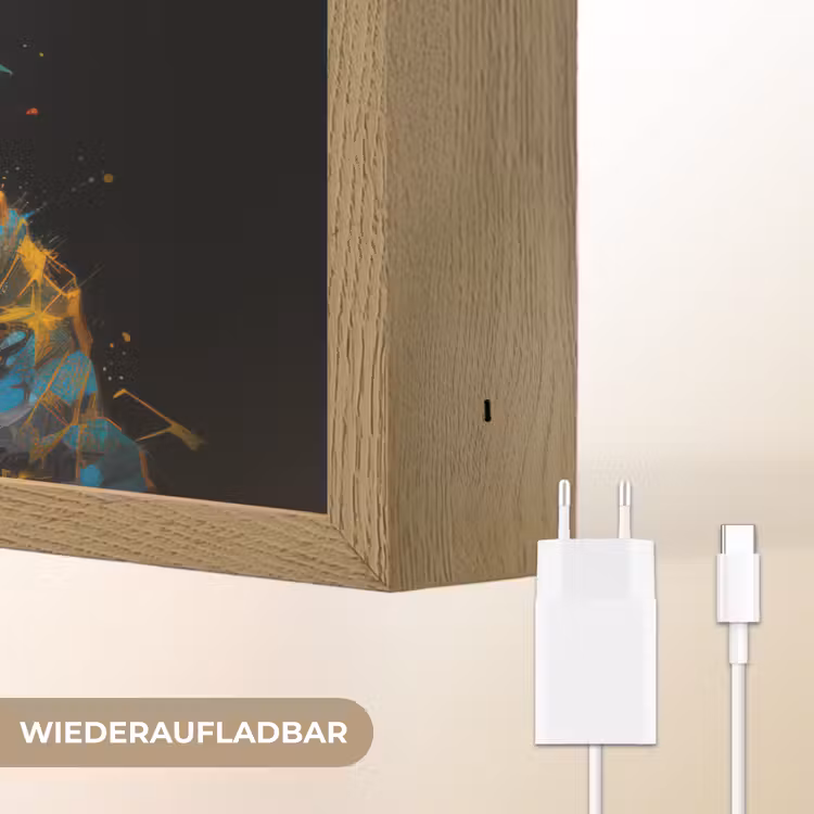 Kat - Jas - Graffiti - Bril - Zwart Light Box met batterij (Wandlamp) middel -USP_websiteoplaadbaarDE