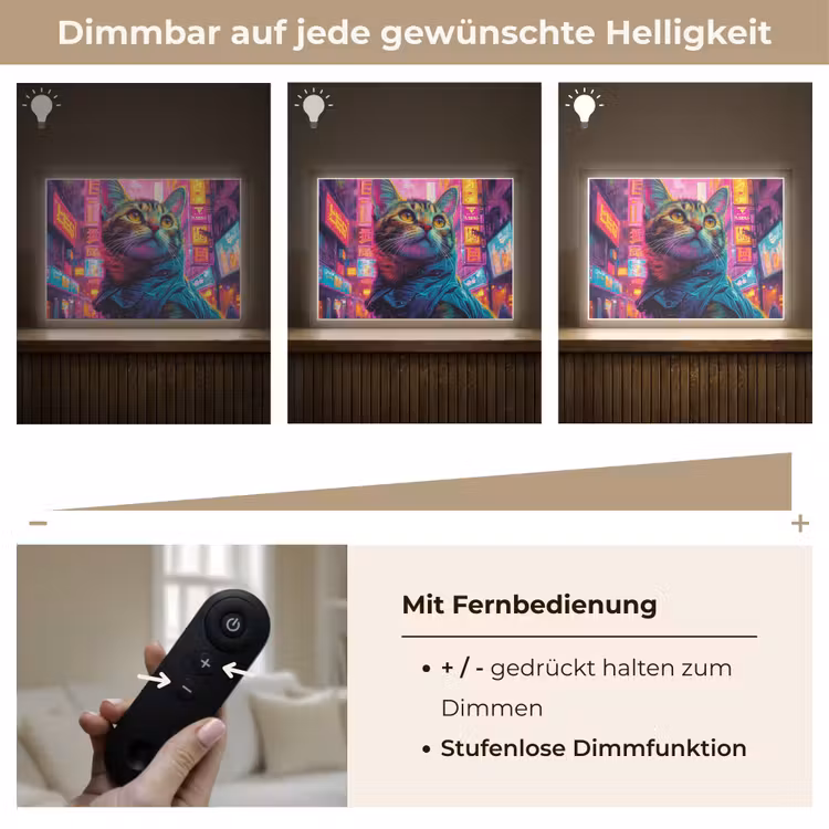 Kat - Pop art - China - Neon - Stad Light Box met batterij (Wandlamp) middel -USP_dimbaarDE