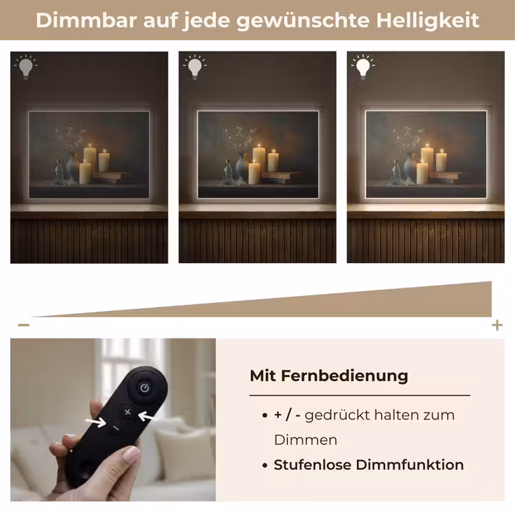 Kaarsen - Stilleven - Rustiek - Boeken Light Box met batterij (Wandlamp) middel -USP_dimbaarDE