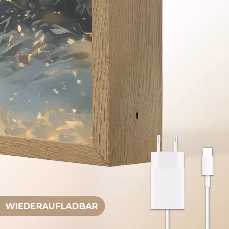 Dennensprookje - Rendier - Nacht Light Box met batterij (Wandlamp) middel -USP_websiteoplaadbaarDE