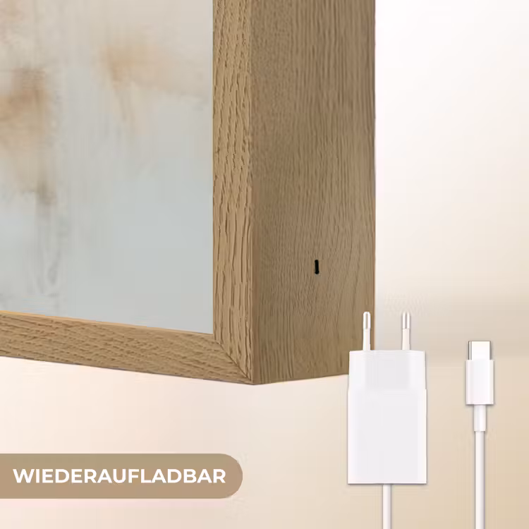 Kind - Moeder - Waterverfschilderij Light Box met batterij (Wandlamp) middel -USP_websiteoplaadbaarDE