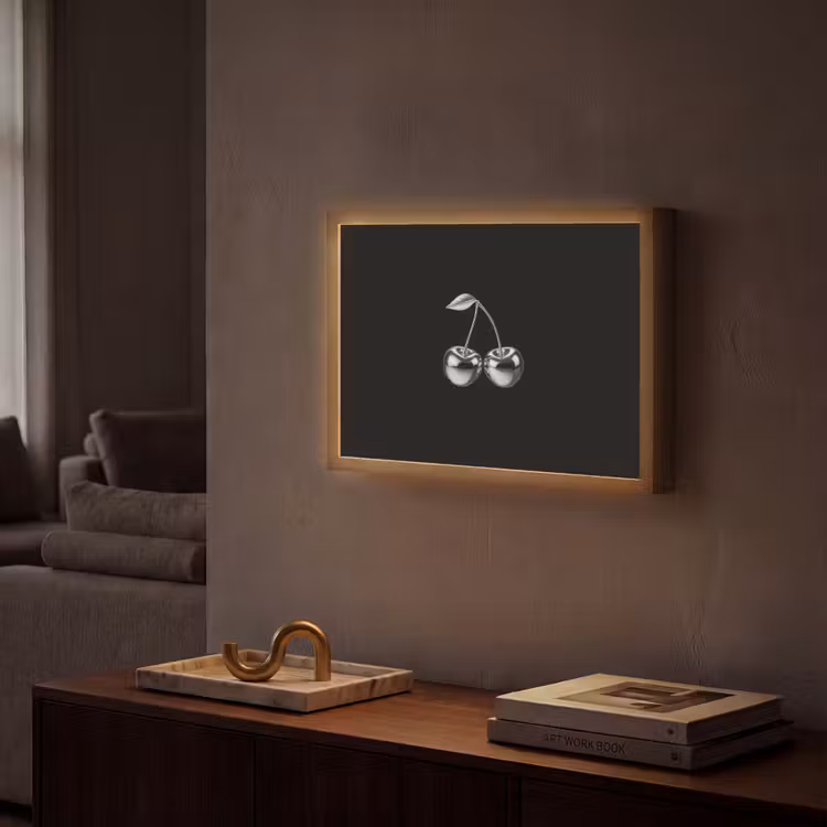 Kers - Luxueus - Metallic Light Box met batterij (Wandlamp) middel -sfeer1