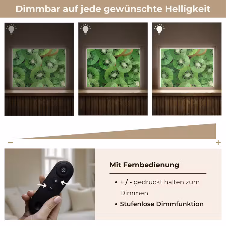 Kiwi - Groen - Pitten Light Box met batterij (Wandlamp) middel -USP_dimbaarDE
