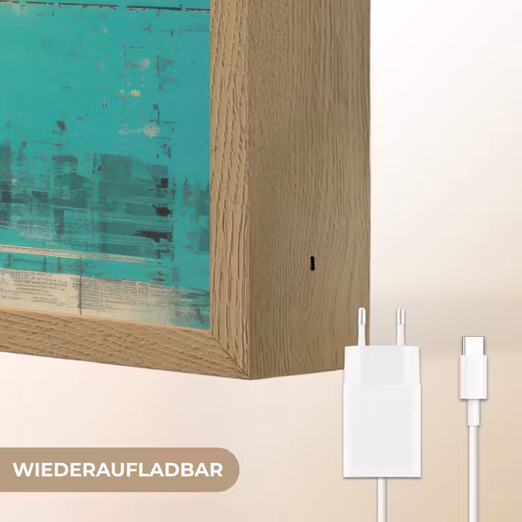Klassiek - Pareloorbel - Streetartstijl - Kleurrijk Light Box met batterij (Wandlamp) middel -USP_websiteoplaadbaarDE