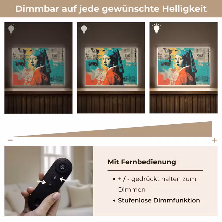 Klassiek - Pareloorbel - Streetartstijl - Kleurrijk Light Box met batterij (Wandlamp) middel -USP_dimbaarDE